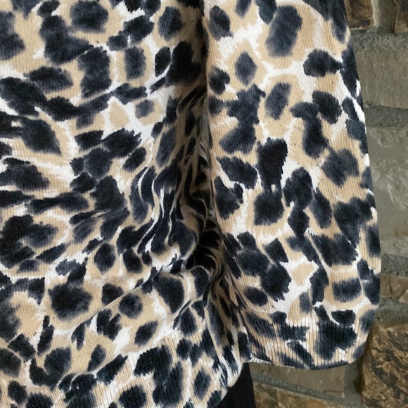 Cotton cardigan, animal print with buttons, S - Picture 4 of 8